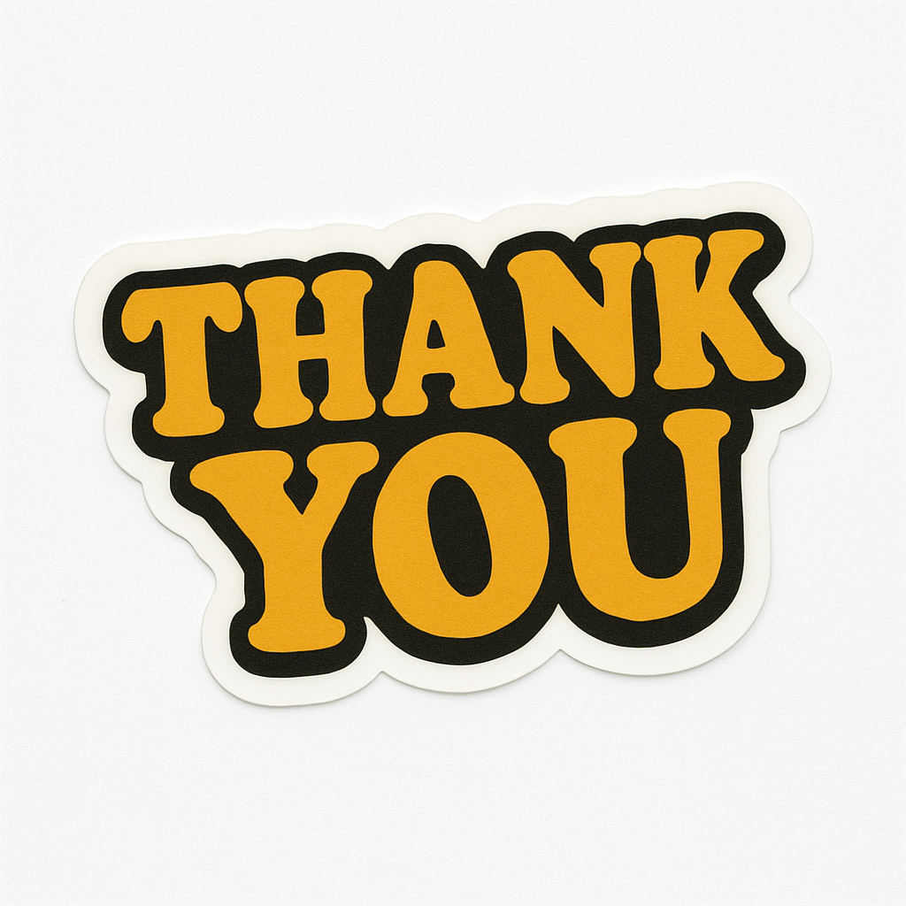 Thank You Sticker
