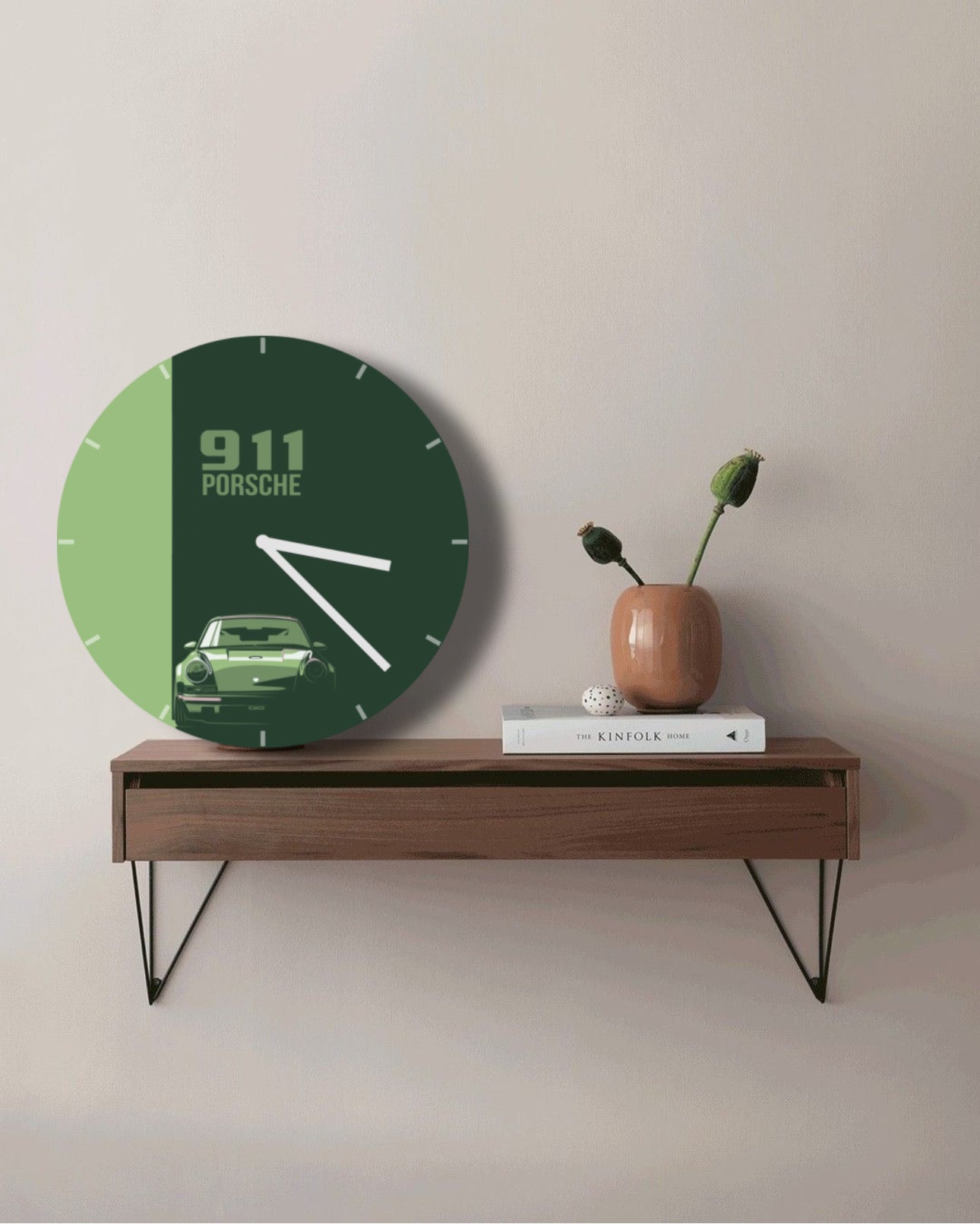 PORSCHE THEMED ACRYLIC CLOCK